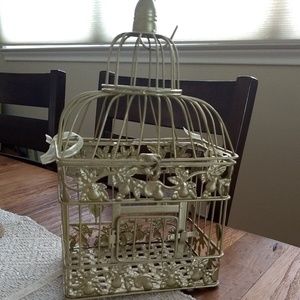 Gold-colored birdcage